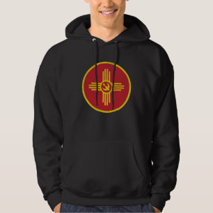 Albuquerque New Mexico City flag roundel [distress Hoodie