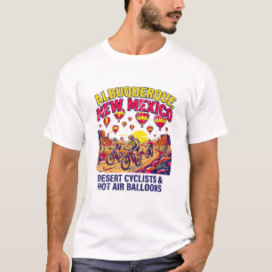 Albuquerque New Mexico Desert Cyclists Hot Air Bal T-Shirt