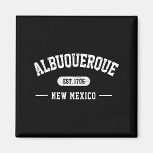Albuquerque New Mexico Est 1706 Vintage Retro Magnet