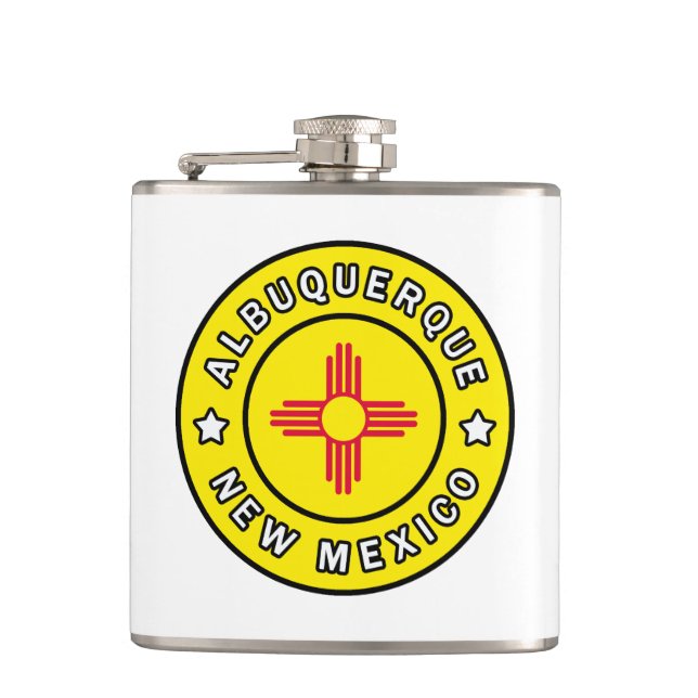 Albuquerque New Mexico Hip Flask (Front)