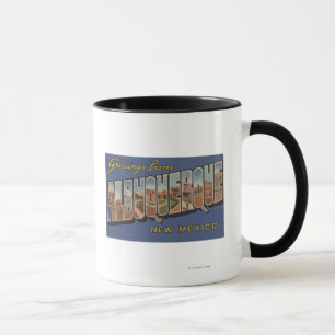 Albuquerque, New Mexico - Large Letter Scenes Mug