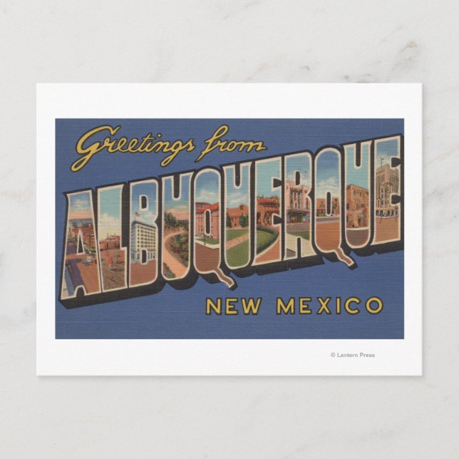 Albuquerque, New Mexico - Large Letter Scenes Postcard (Front)