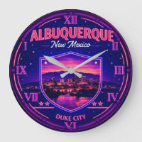 Albuquerque New Mexico Neon Skyline Duke City 