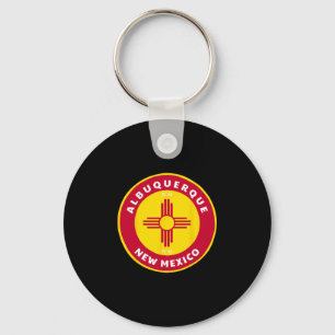 Albuquerque New Mexico Nm Zia Flag Pride Dge Souve Key Ring
