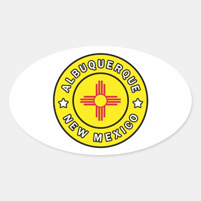 Albuquerque New Mexico Oval Sticker (Front)