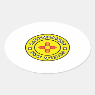 Albuquerque New Mexico Oval Sticker