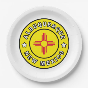 Albuquerque New Mexico Paper Plate
