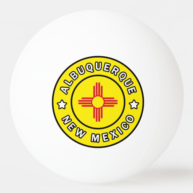 Albuquerque New Mexico Ping Pong Ball (Front)