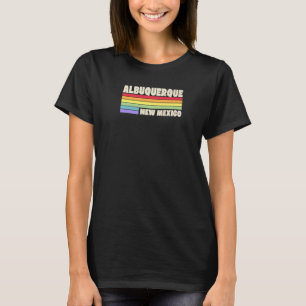 Albuquerque New Mexico Pride Rainbow Flag Gay Prid T-Shirt
