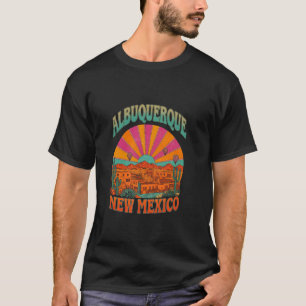 Albuquerque New Mexico Retro Skyline Cityscape T-Shirt