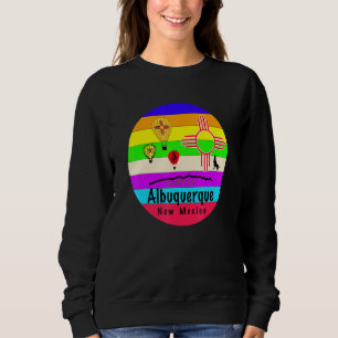 Albuquerque New Mexico Retro Vintage Sunset Hot Ai Sweatshirt