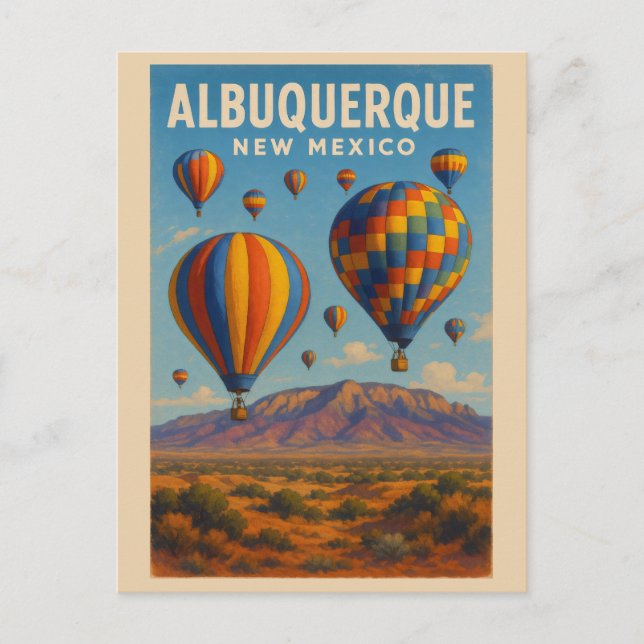 Albuquerque New Mexico Skies Postcard (Front)