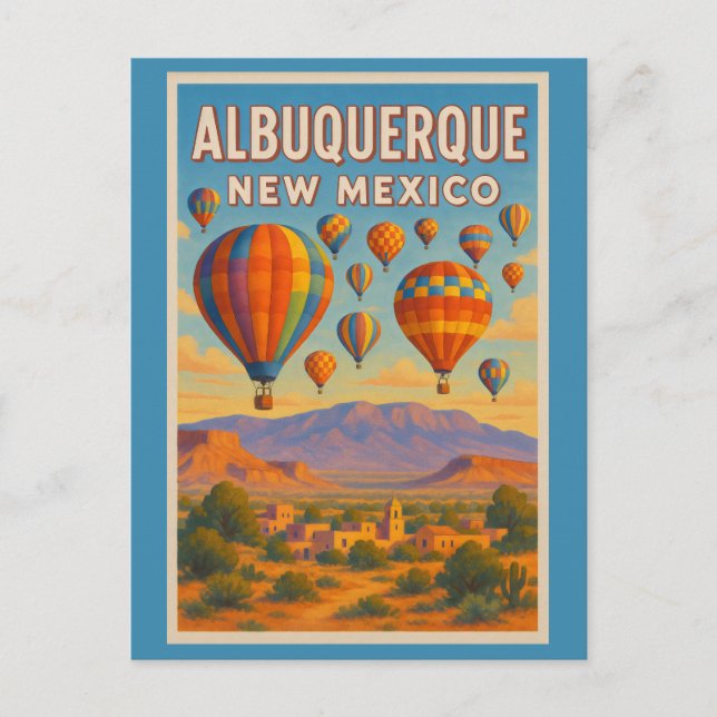 Albuquerque New Mexico Skies Postcard (Front)