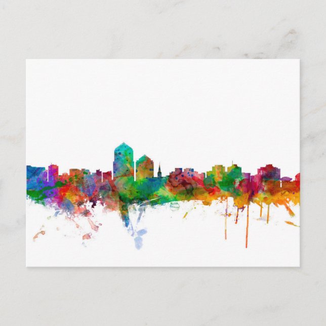 Albuquerque New Mexico Skyline Postcard (Front)