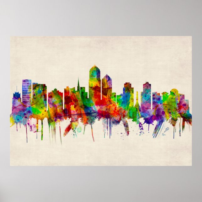 Albuquerque New Mexico Skyline Poster (Front)