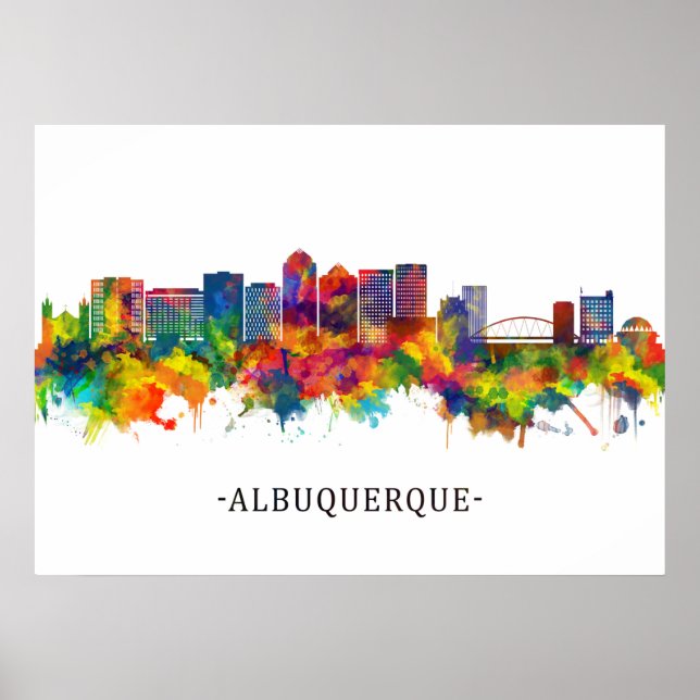 Albuquerque New Mexico Skyline Poster (Front)