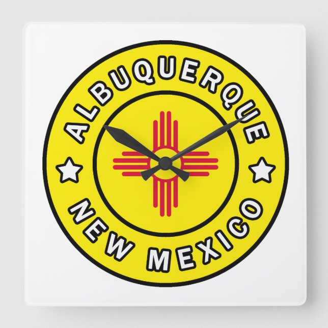 Albuquerque New Mexico Square Wall Clock (Front)