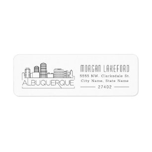 Albuquerque, New Mexico Stylised Skyline  
