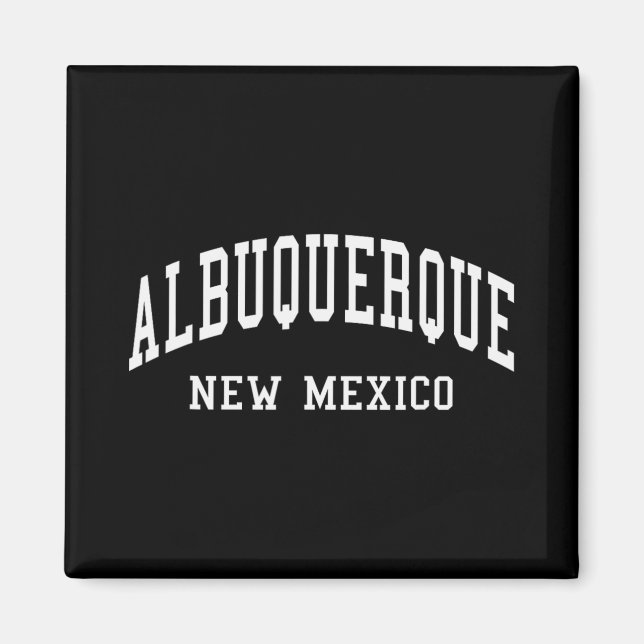 Albuquerque - New Mexico - Throwback Design - Clic Magnet (Front)