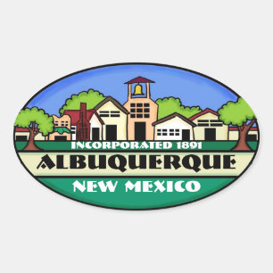 Albuquerque New Mexico town souvenir stickers