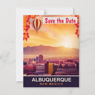 Albuquerque, New Mexico, Travel Postcard,  Save The Date