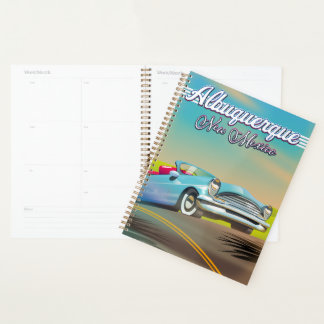 Albuquerque New Mexico travel poster. Planner