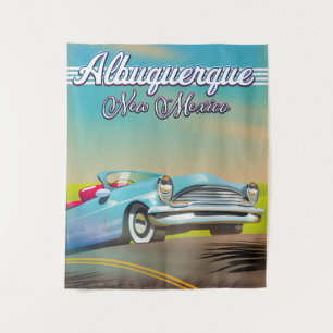 Albuquerque New Mexico travel poster. Tapestry