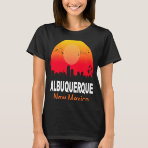 Albuquerque New Mexico Vintage Sunset Retro City S T-Shirt
