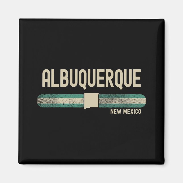 Albuquerque Nm New Mexico Travel &amp; 80s Style  Magnet (Front)