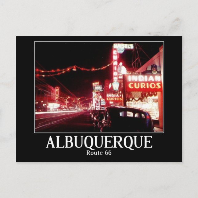Albuquerque, NM, Rte 66, Vintage Postcard (Front)