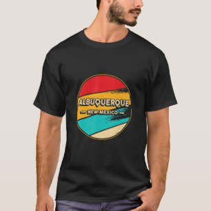 Albuquerque Retro Vintage Sunset Us State New Mexi T-Shirt