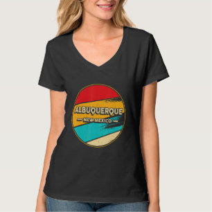 Albuquerque Retro Vintage Sunset Us State New Mexi T-Shirt