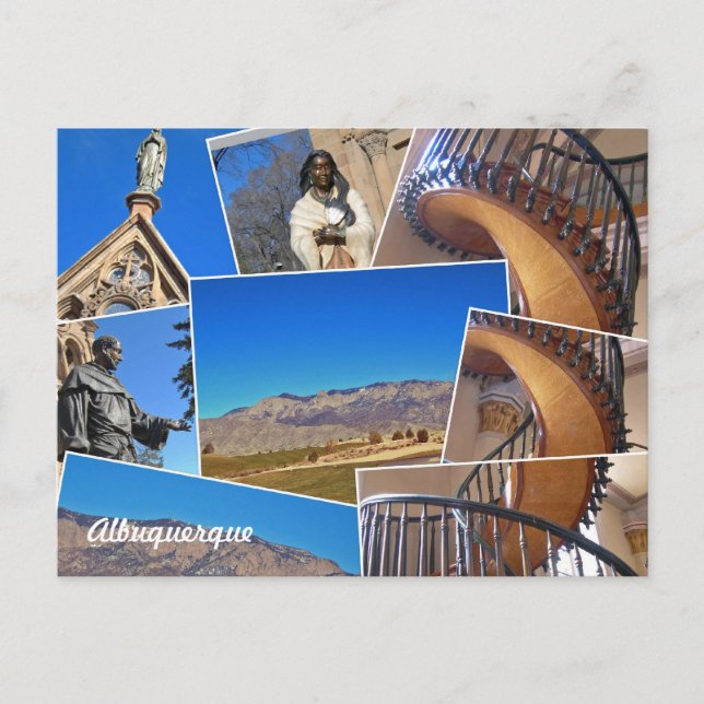 Albuquerque Santa Fe Collage, New Mexico Postcard (Front)