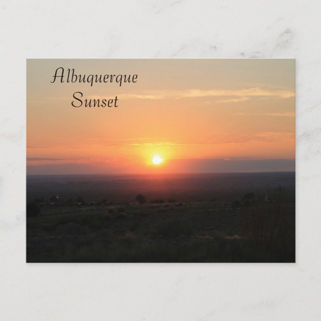 Albuquerque sunset postcard (Front)