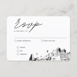 Albuquerque Wedding Traditional RSVP Meal Option Enclosure Card