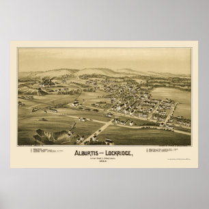 Alburtis and Lockridge, PA Panoramic Map - 1893 Poster