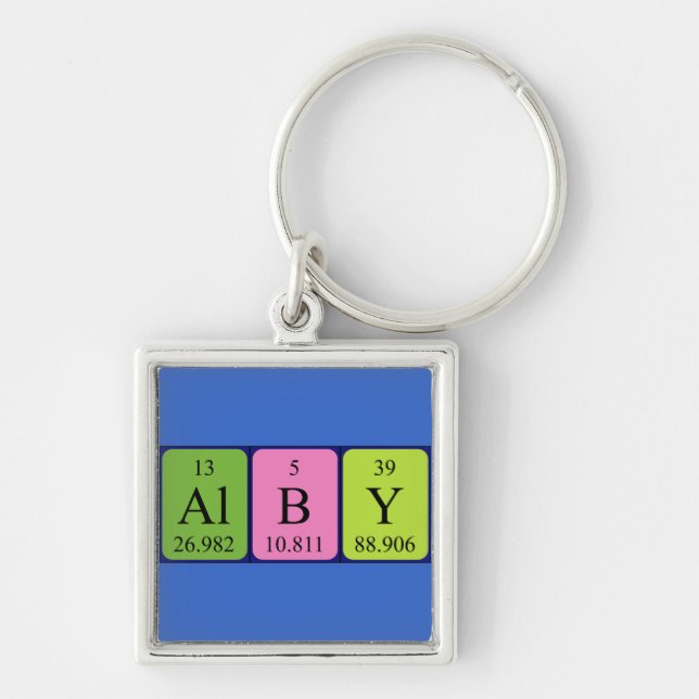 Alby periodic table name keyring (Front)