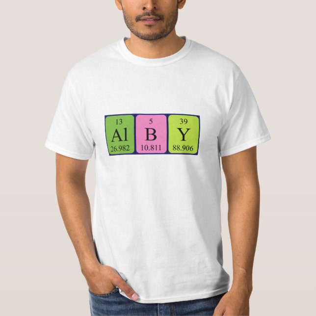 Alby periodic table name shirt (Front)