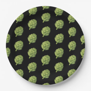 Alcachofas Paper Plate