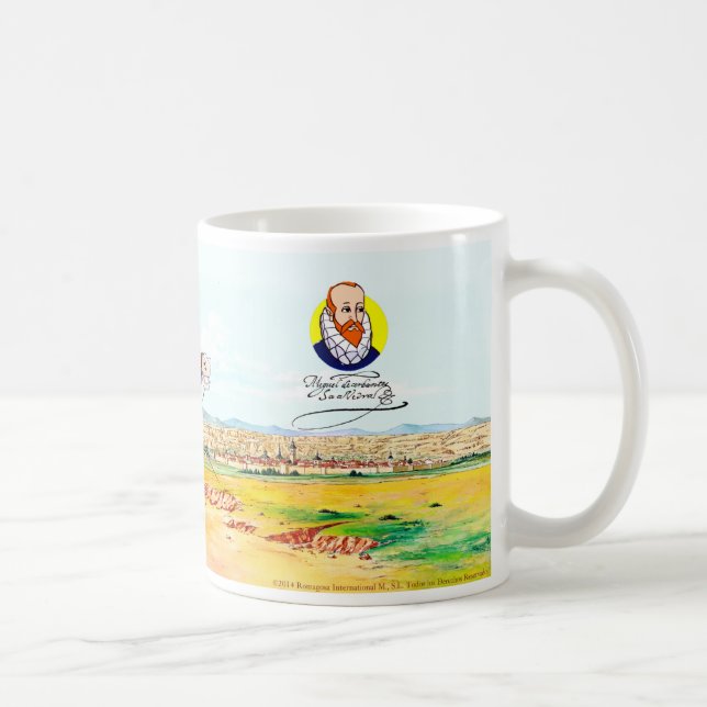 Alcalá de Henares - Cervantes & D. Quijote Coffee Mug (Right)