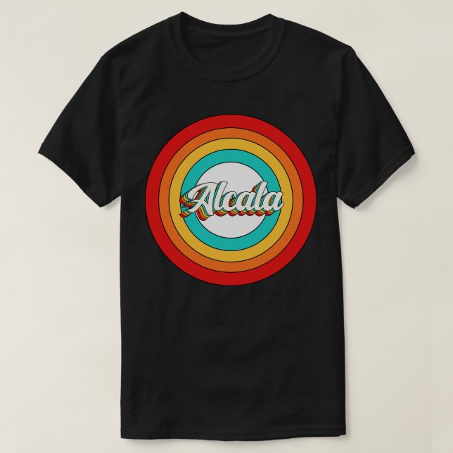 Alcala Name Shirt Vintage Alcala Circle (Design Front)