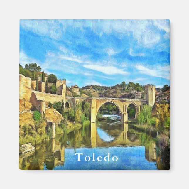 Alcantara Bridge in Toledo. Magnet (Front)