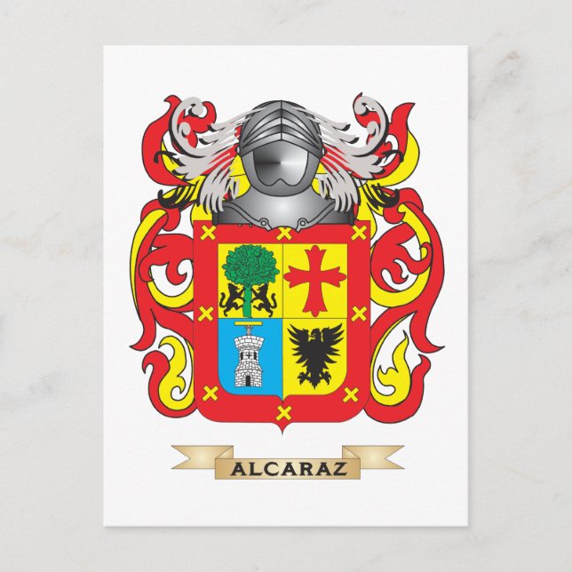 Alcaraz Coat of Arms (Family Crest) Postcard (Front)