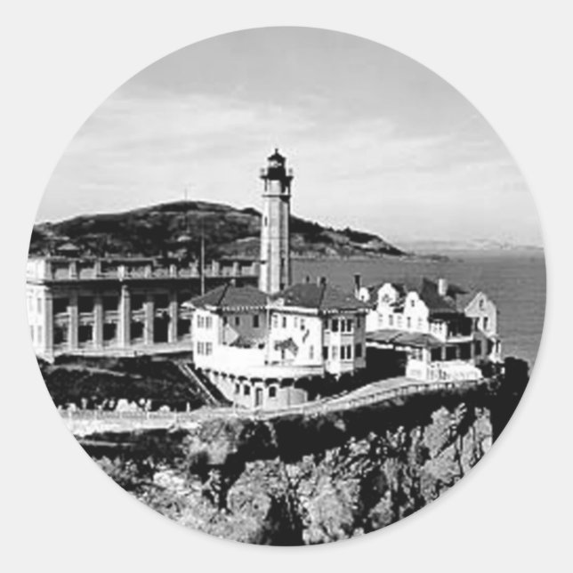 Alcatraz Island Lighthouse Classic Round Sticker (Front)