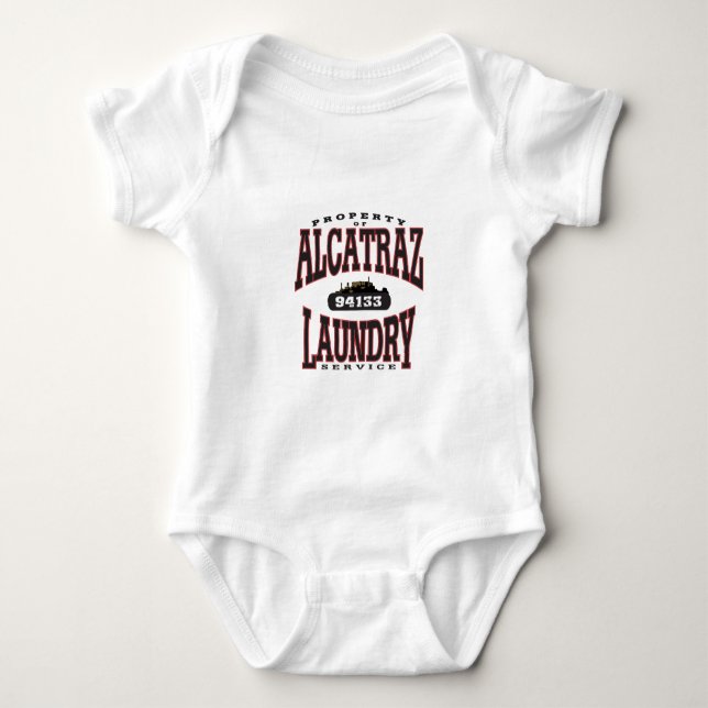 alcatraz laundry baby bodysuit (Front)