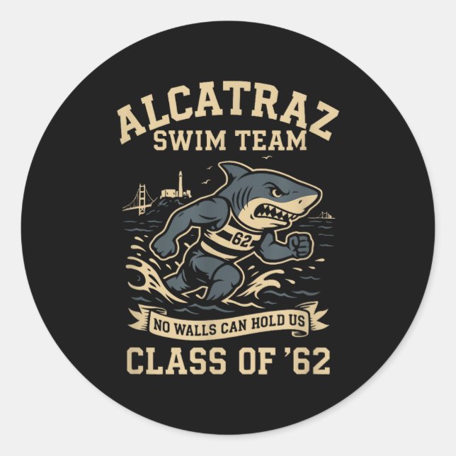 Alcatraz Penitentiary Swim Team  Classic Round Sticker (Front)