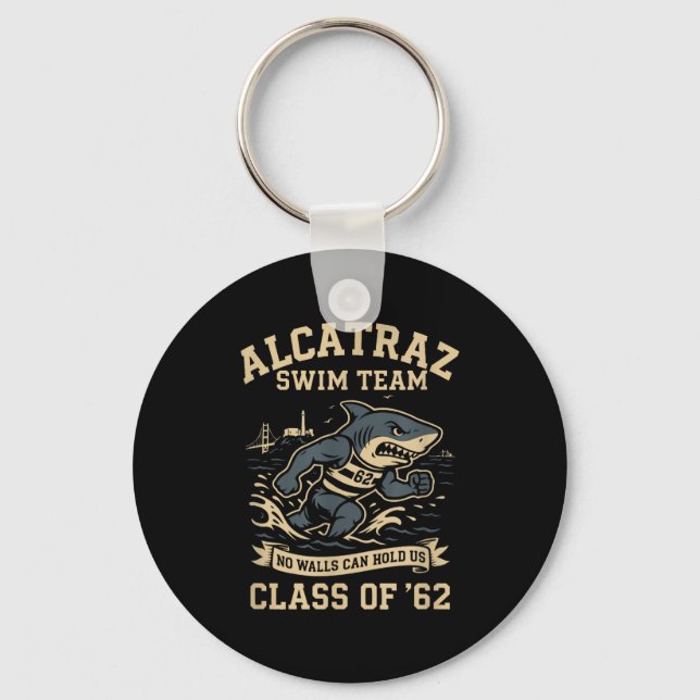 Alcatraz Penitentiary Swim Team  Key Ring (Front)