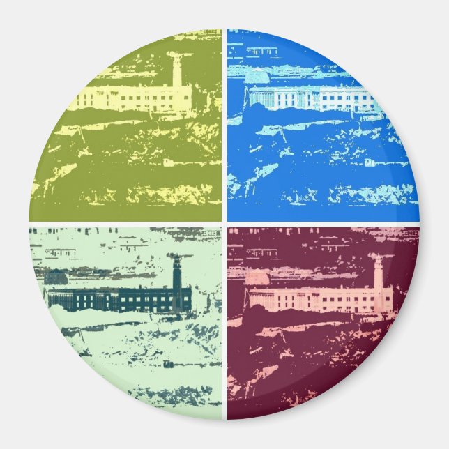 Alcatraz Pop art Magnet (Front)