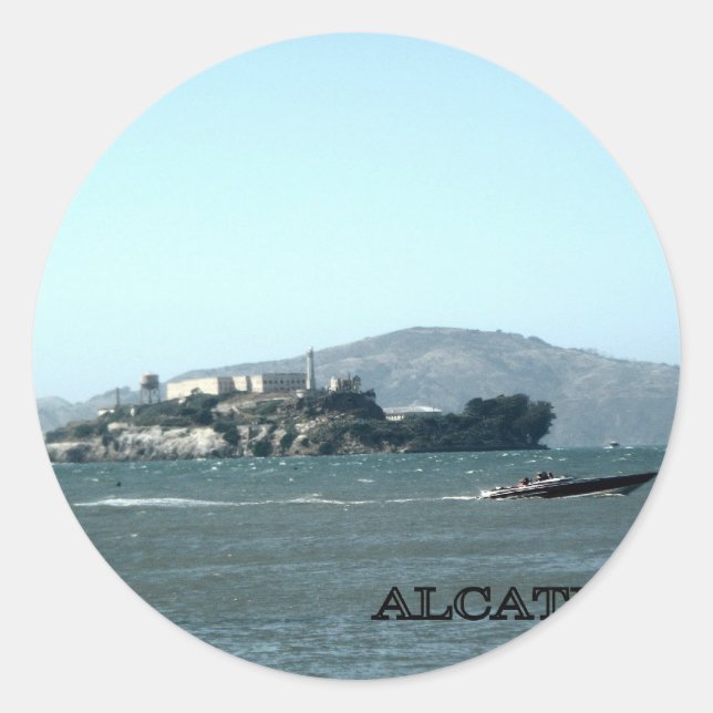 Alcatraz prison classic round sticker (Front)