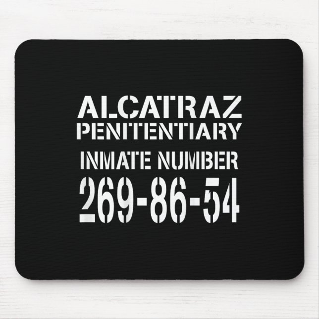 Alcatraz Prison Funny Prisoner Costume Halloween  Mouse Mat (Front)